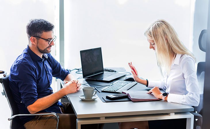 30+ Must-Ask Exit Interview Questions With Answers &Amp; Tips Independent Recruiter LLC | Staffing Agency employer interviewing a candidate