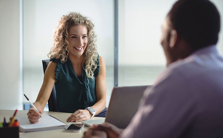 30+ Must-Ask Exit Interview Questions With Answers &Amp; Tips Independent Recruiter LLC | Staffing Agency woman interviewing a candidate