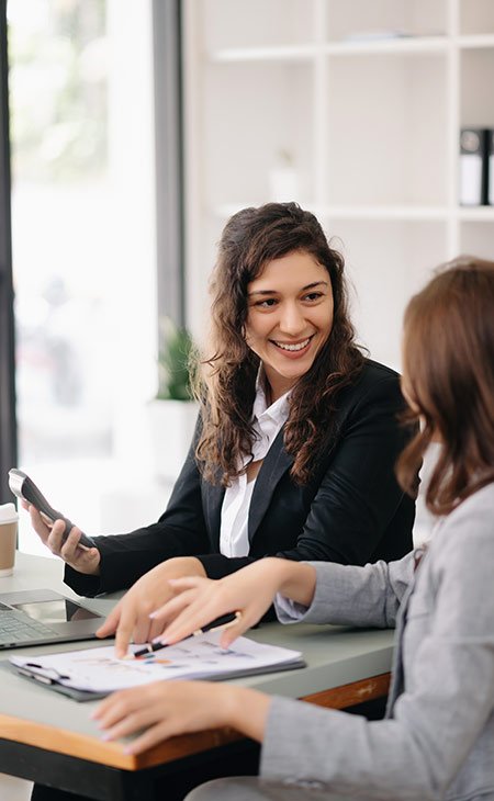 100+ Interview Questions For Managers &Amp; Interview Answers Independent Recruiter LLC | Staffing Agency happy-women-talking-office