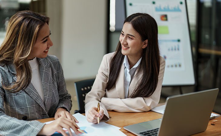 100+ Interview Questions For Managers &Amp; Interview Answers Independent Recruiter LLC | Staffing Agency smiling-women-talking-work