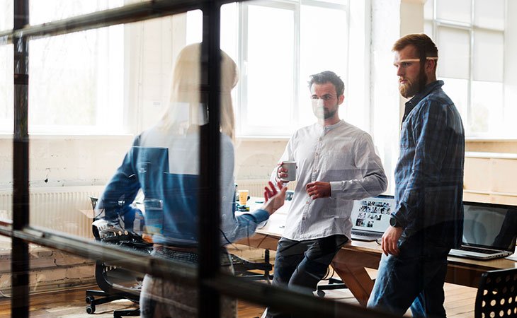 100+ Interview Questions For Product Managers + Answers Independent Recruiter LLC | Staffing Agency three-people-meeting-office