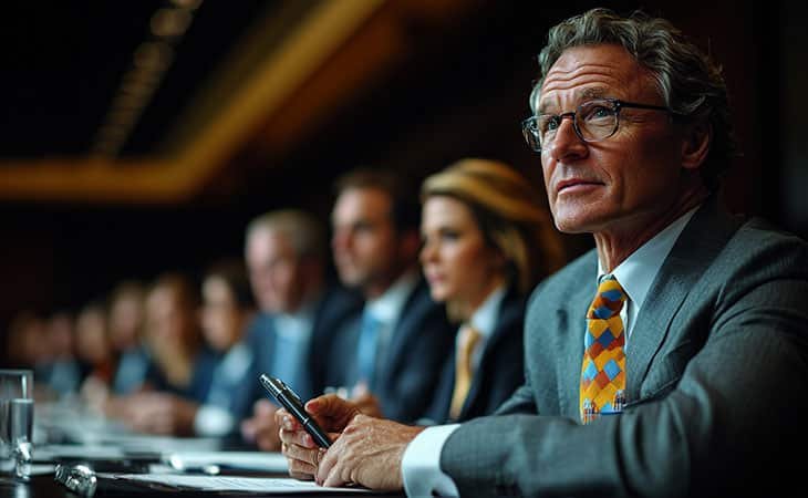 a big group of business people in a meeting